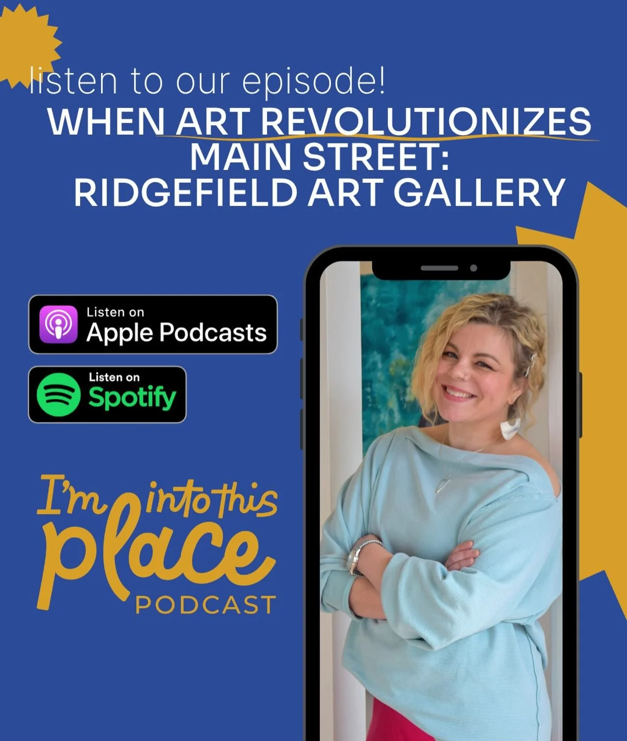 Please swing over to @imintothisplace, an arts + culture podcast covering Clark County, and give them a follow. Listen to next week&rsquo;s episode about the Ridgefield Art Gallery and the @ridgefieldartassociation.
Host Adriana Baer and Eva Kelley t