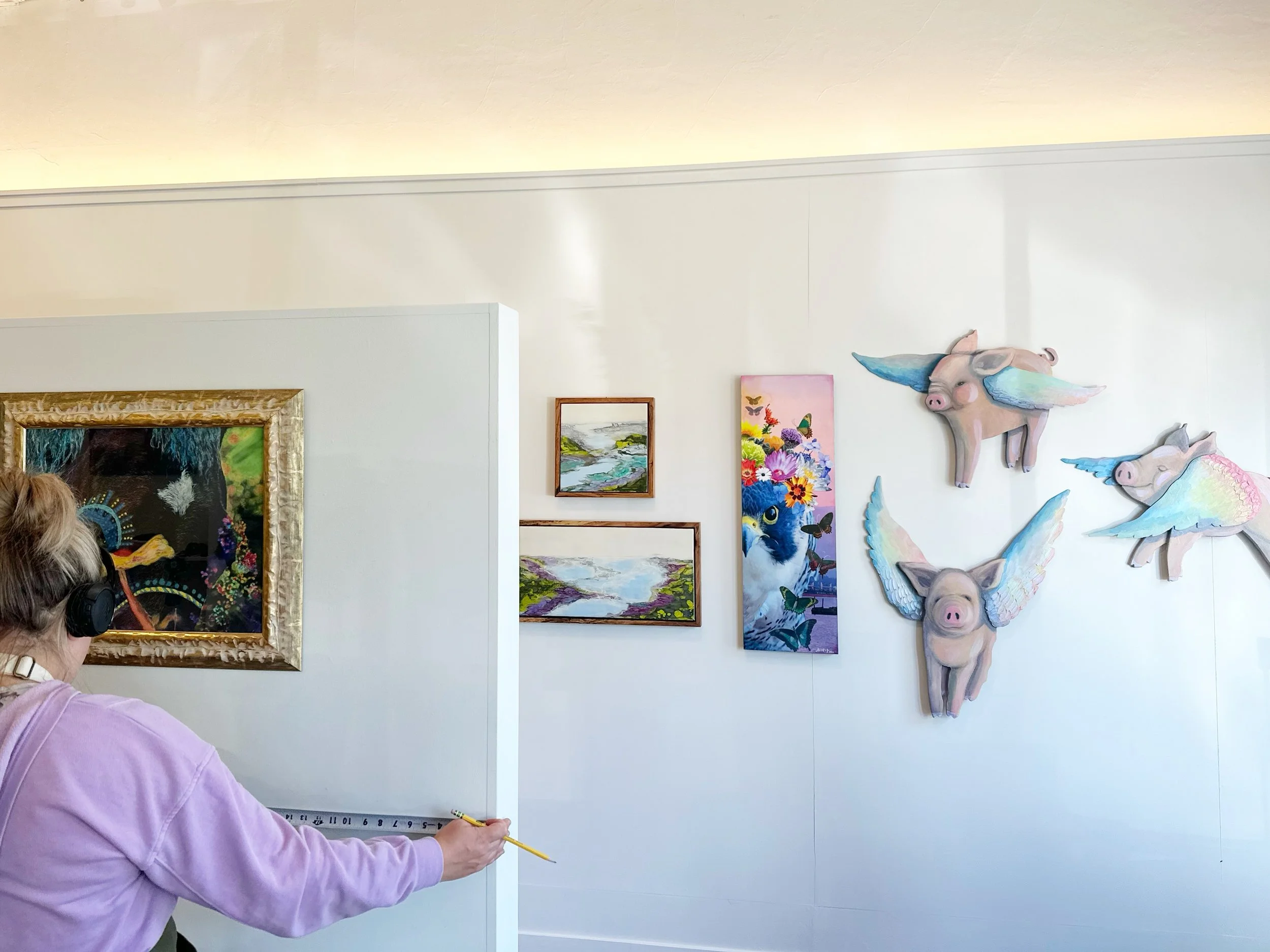 Turn over a whole gallery in three day? When pigs fly! 

Shout out to our hardworking curation team for making the impossible possible and giving those pigs wings. 

We are so excited for you to come experience this months show - Mythos 
Open through