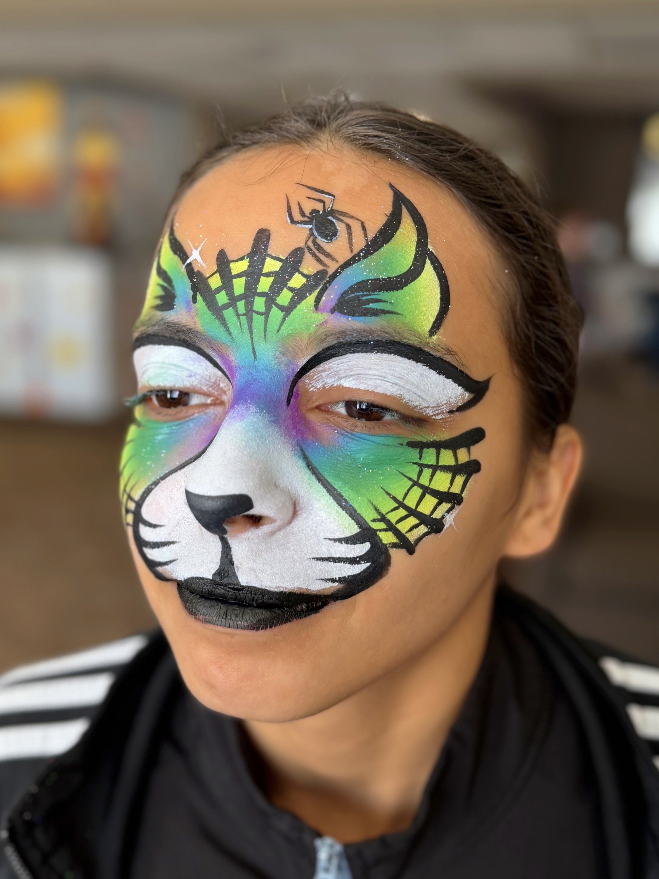 fun halloween face paint designs unique spider cat neon