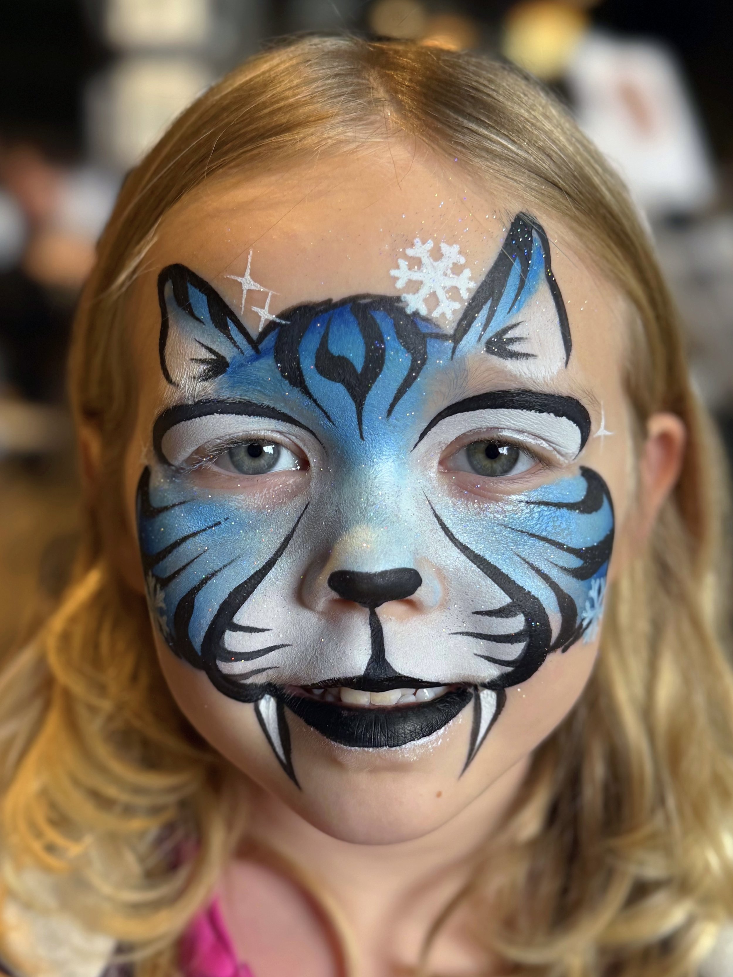cool gradient tiger face painting