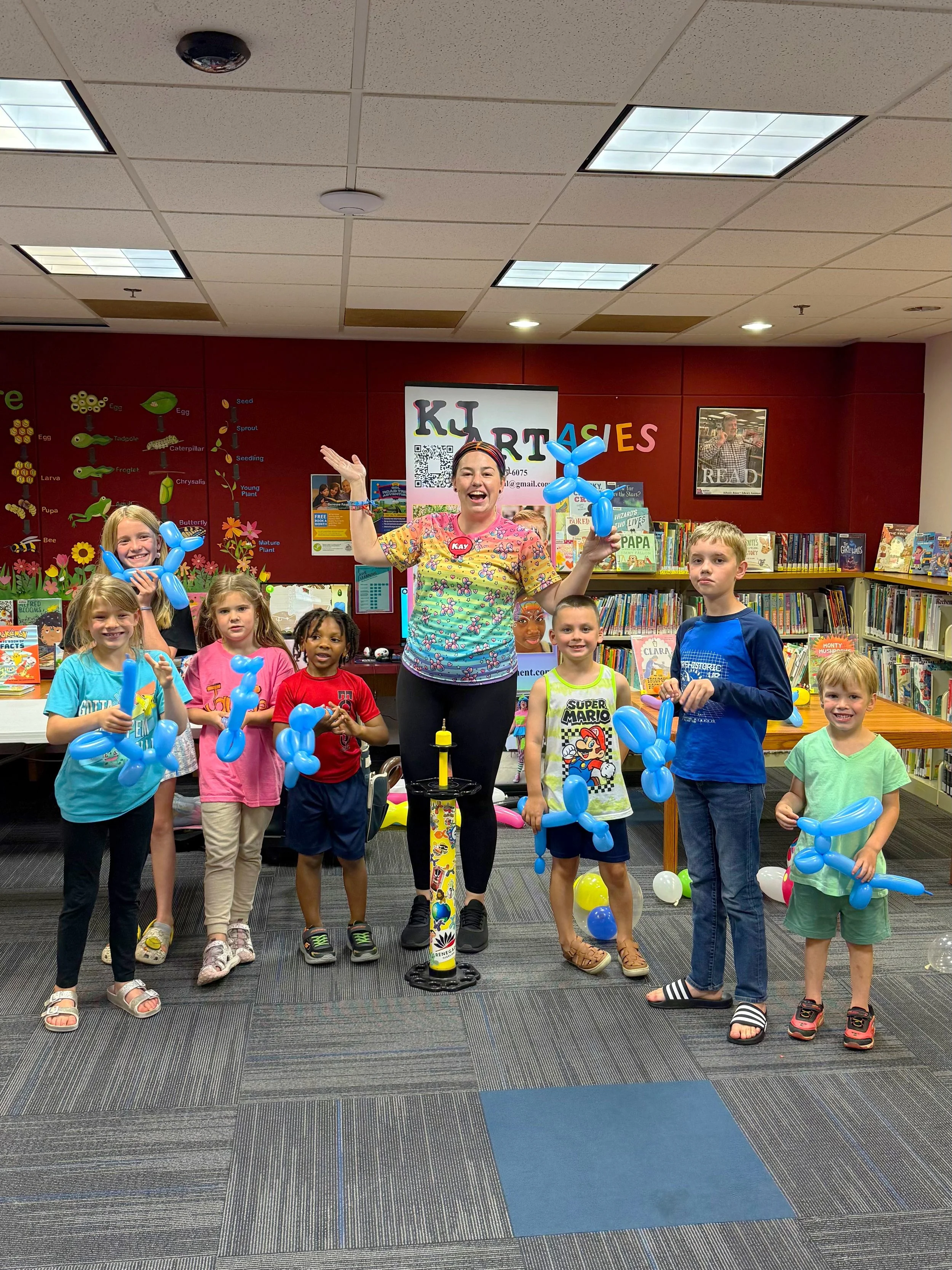 Balloon Animal Class Entertainment for schools or libraries or camps KJ Art Entertainment 