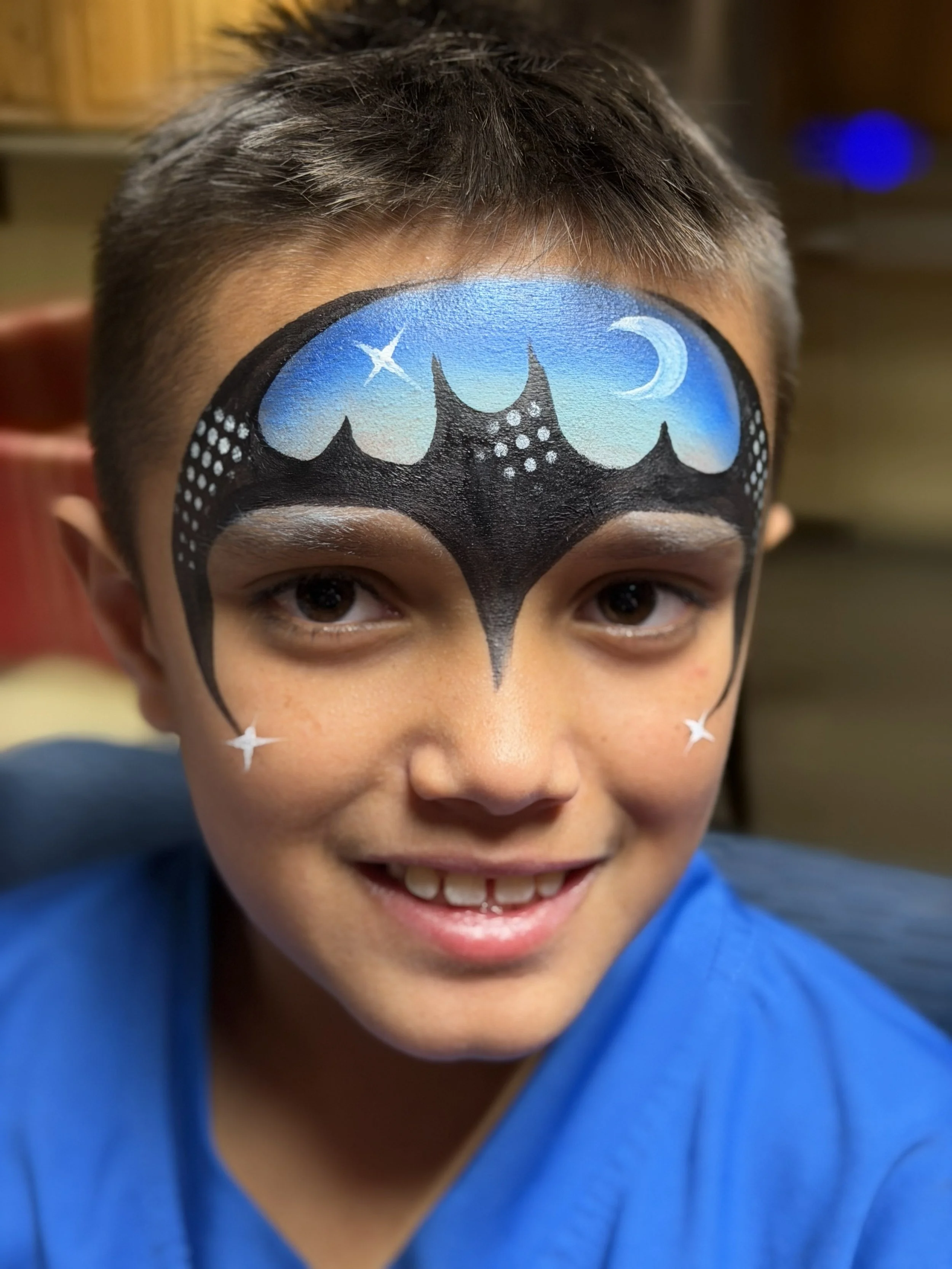 batman facepainting kids halloween party