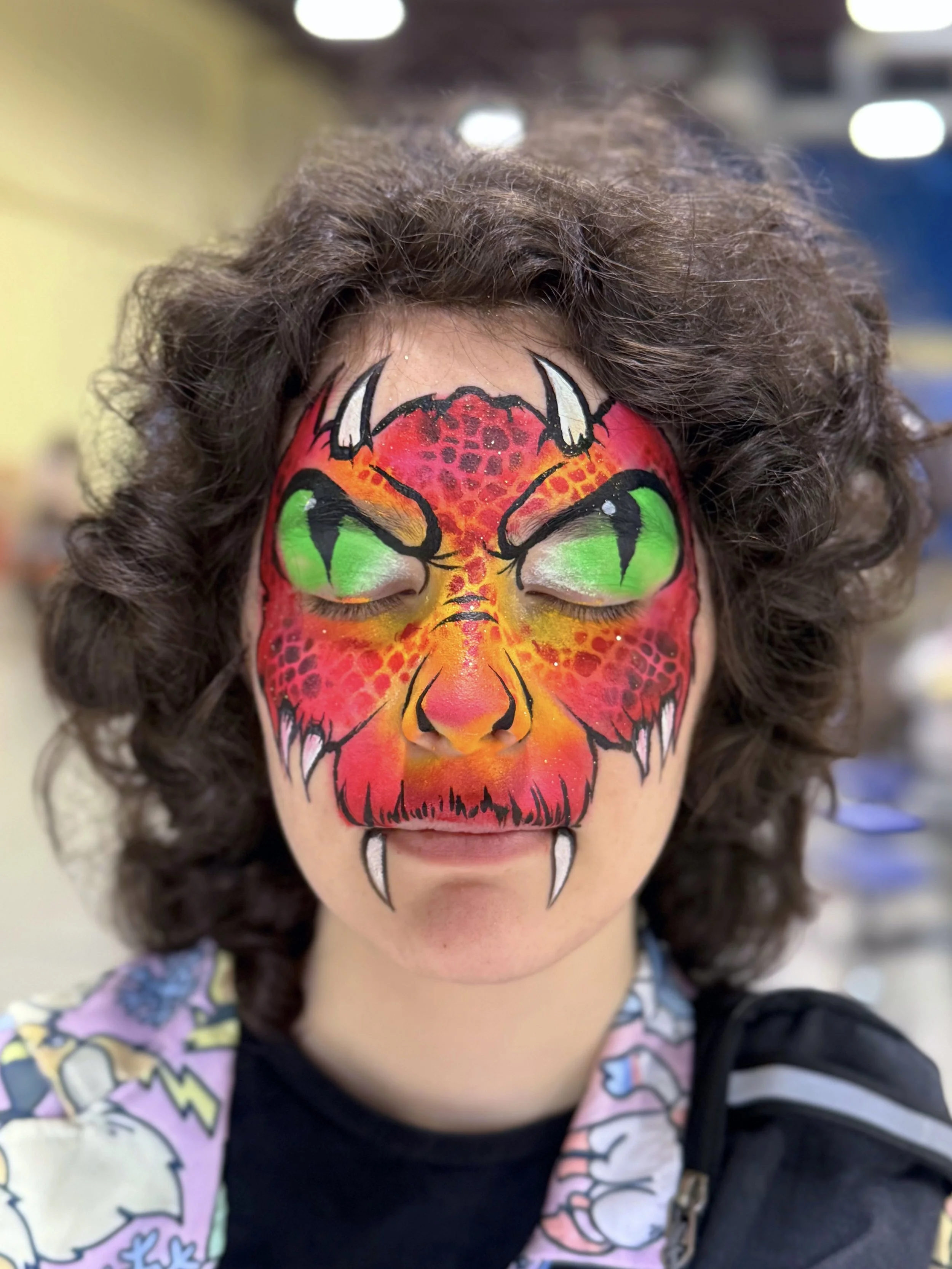 dragon face painting design