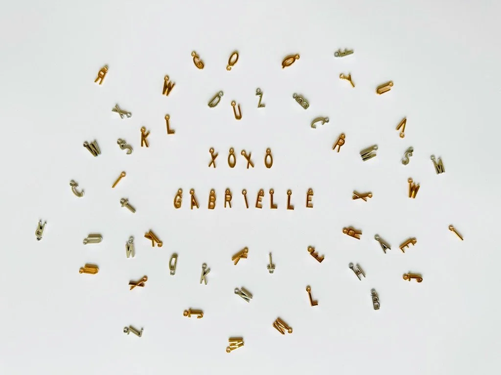 Gold Keychain w/ Letter Charm