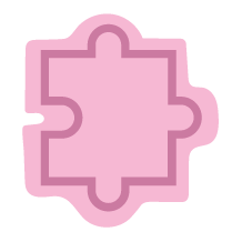 A pink puzzle piece