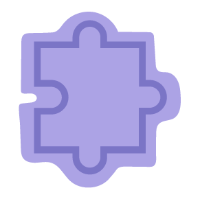 A pink puzzle piece