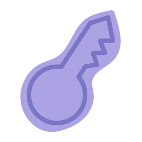 Simple illustration of a pink key
