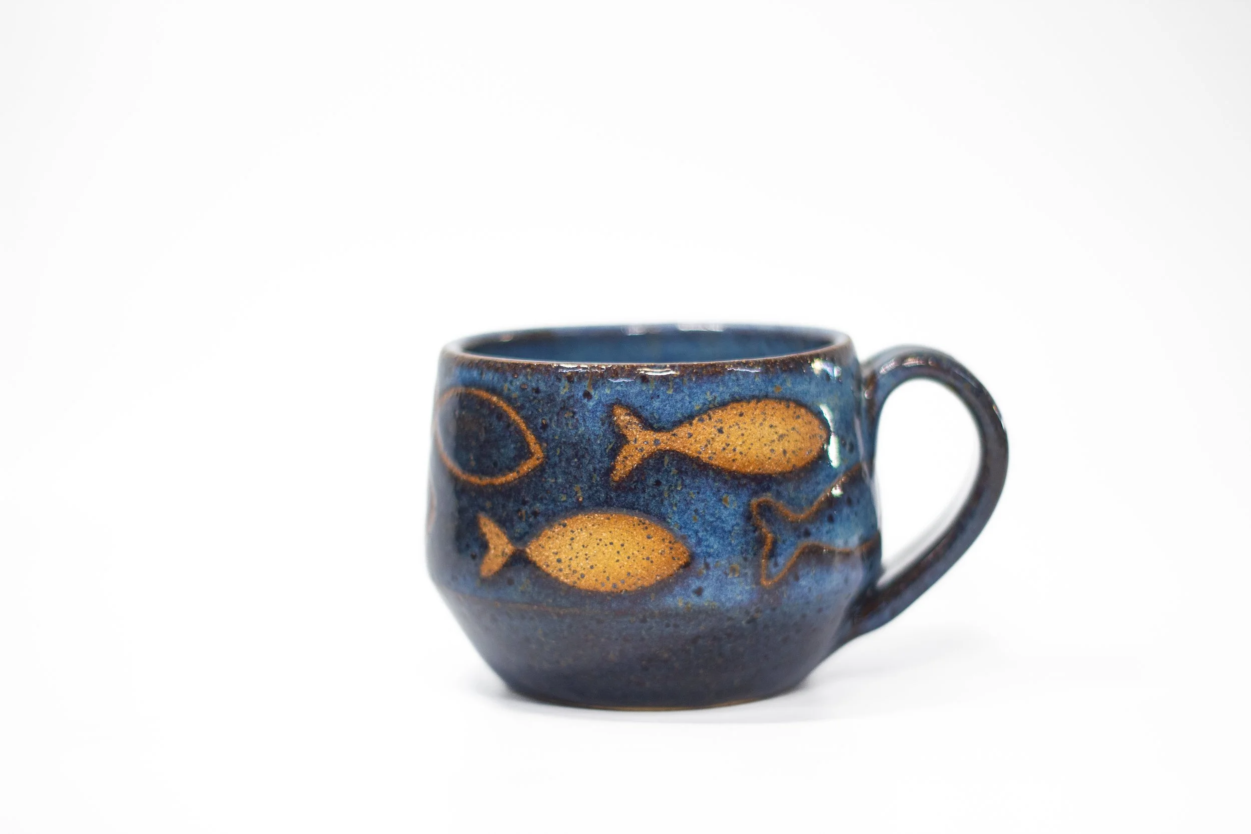 Blue Fish Mugs