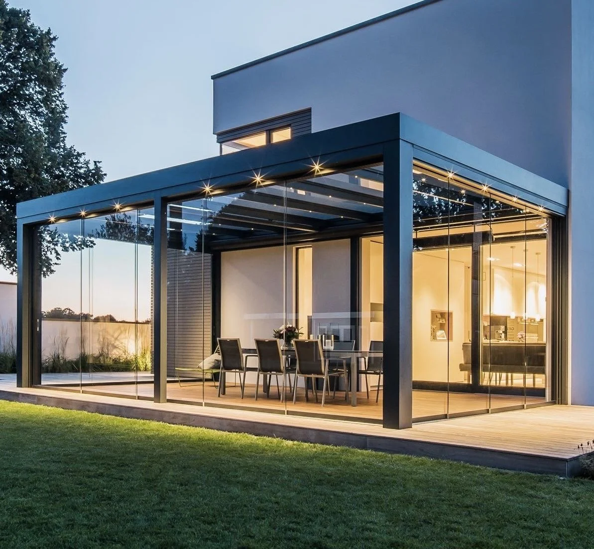 Polycarbonaat dak / Schuifwand