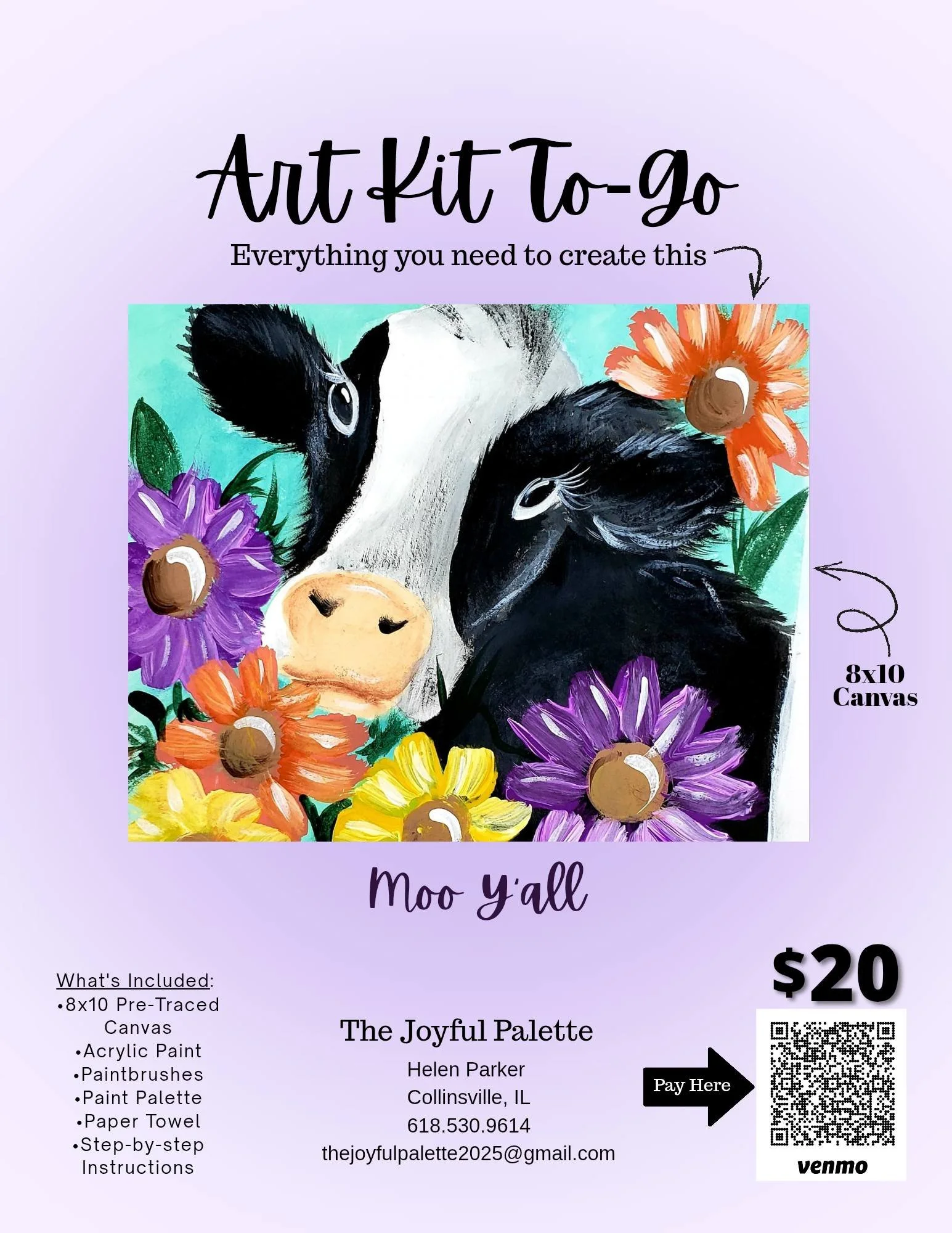 Moo Y'all - Art Kit 8x10
