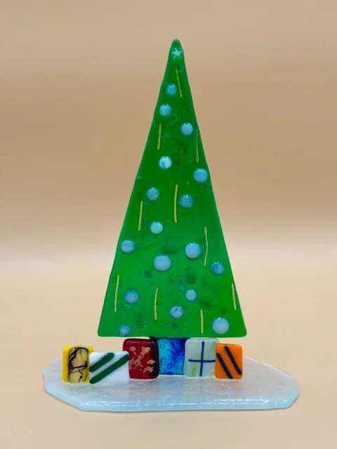 Iridescent Christmas Tree with Icicles