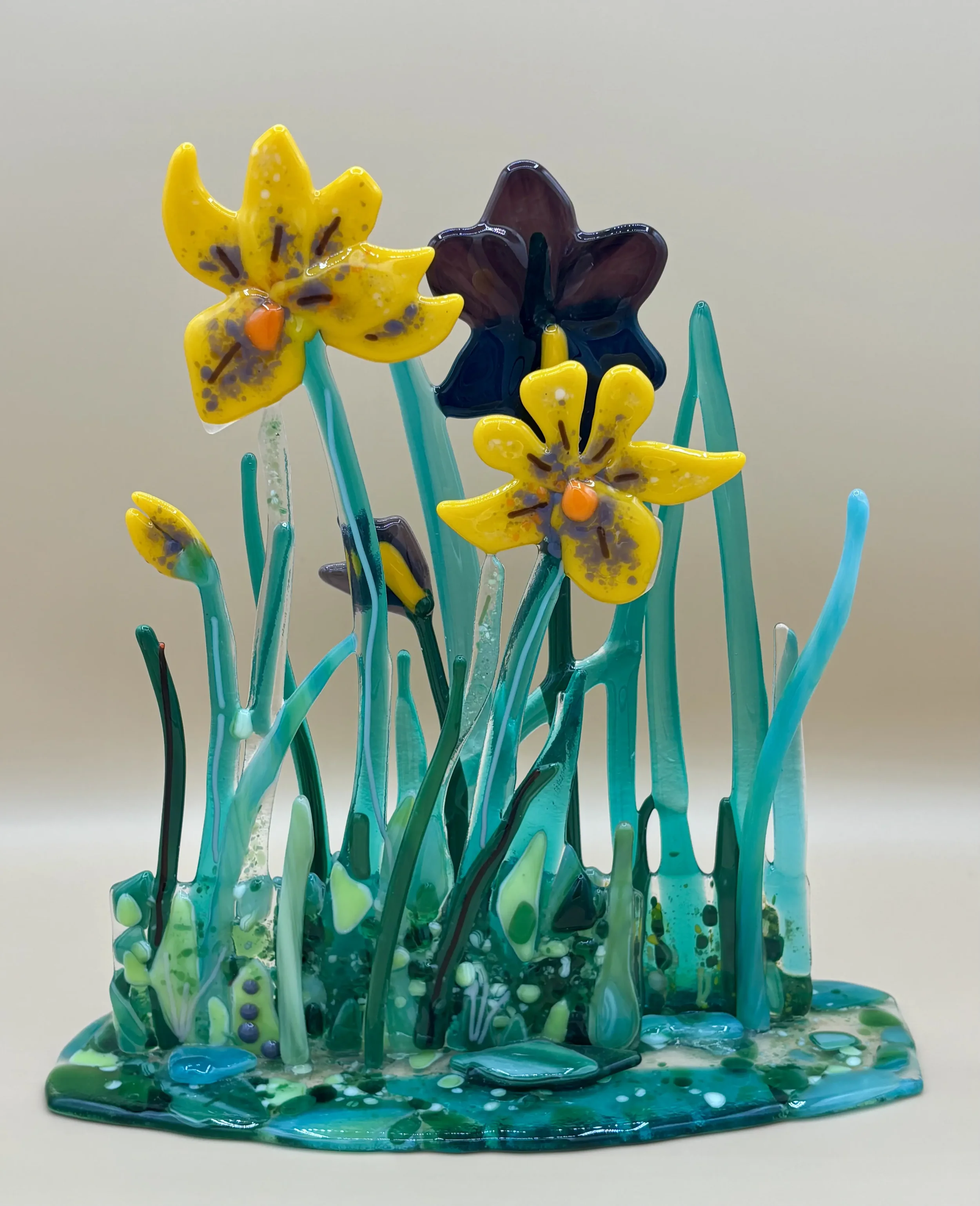 Yellow and Purple Irises