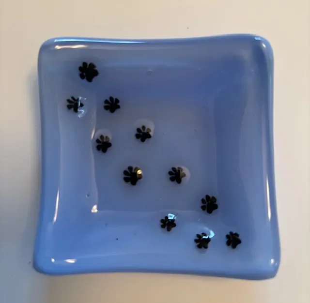 Lavender Ring Bowl with Paw Prints