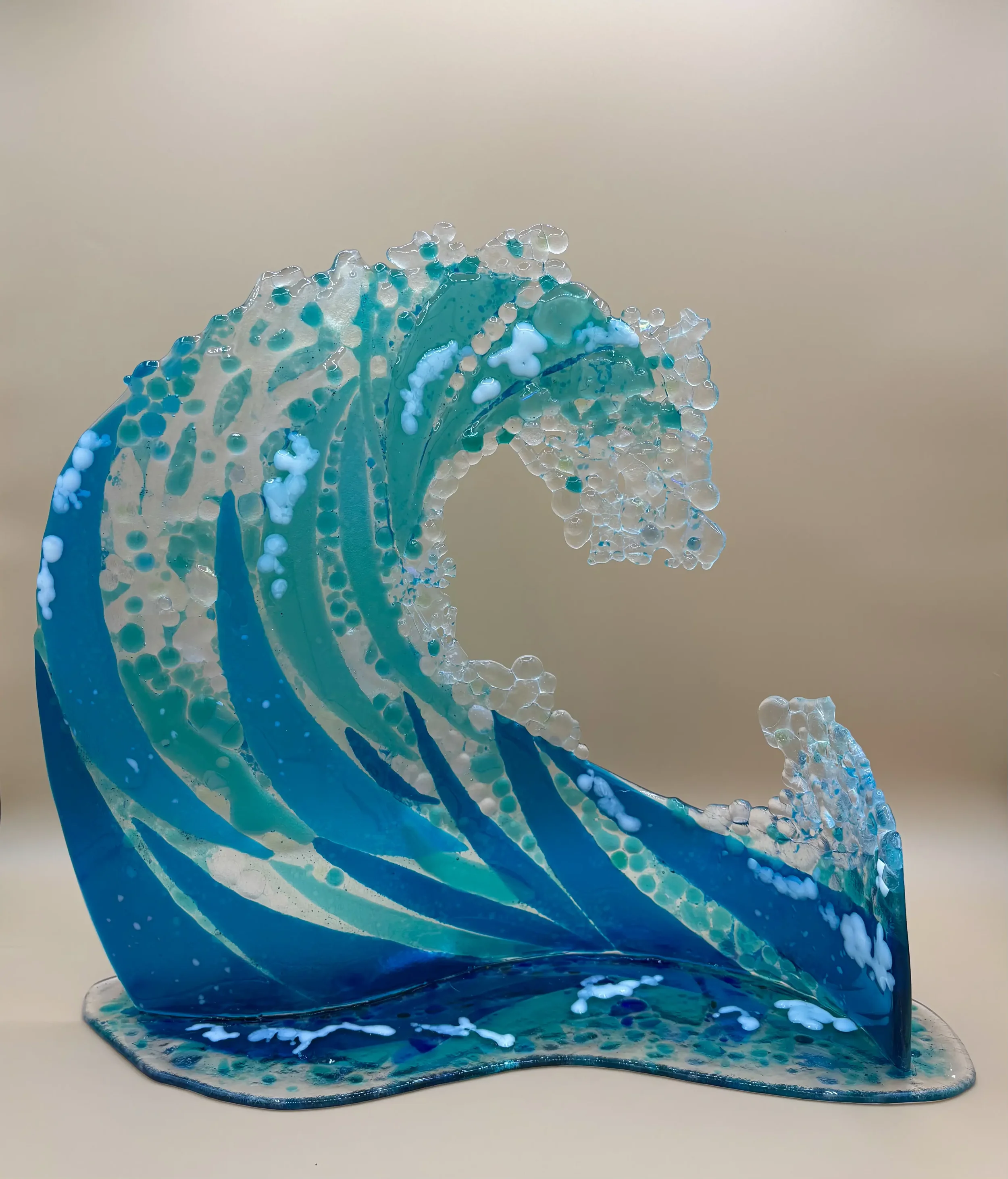 Big Wave on Glass Base