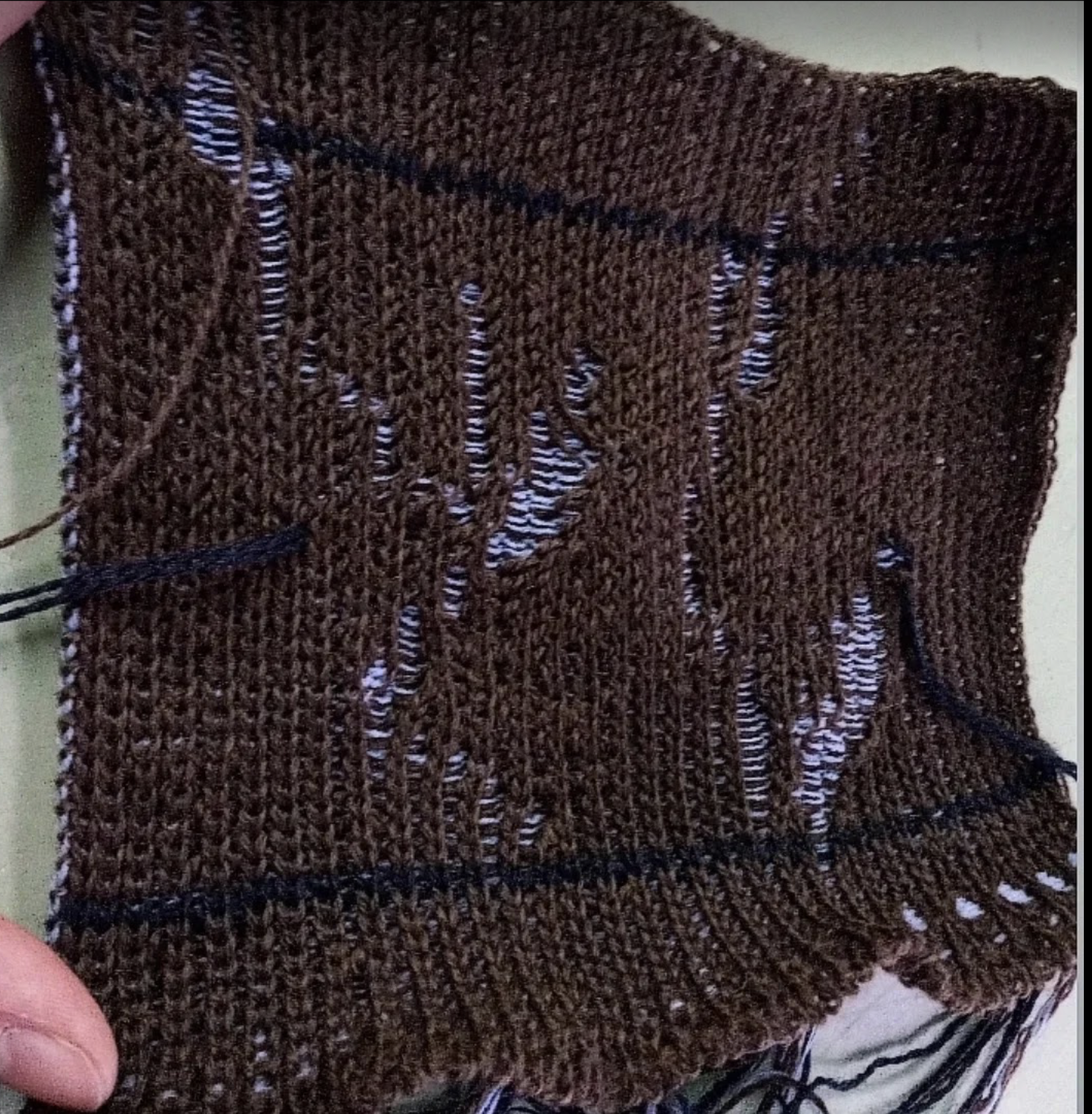 Tricot Machine: fentes en plating