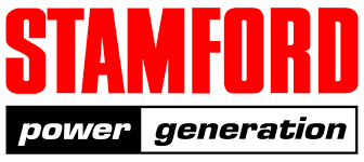Logo with the word 'STAMFORD' in large red letters, and 'power generation' in black and white below.