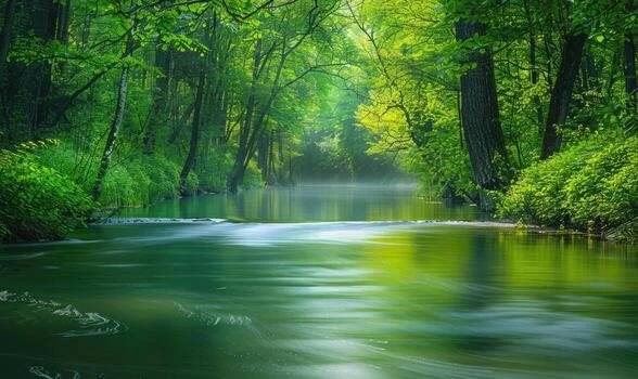 a-tranquil-riverbank-lined-with-budding-trees-and-vibrant-greenery-spring-nature-background-photo.jpg