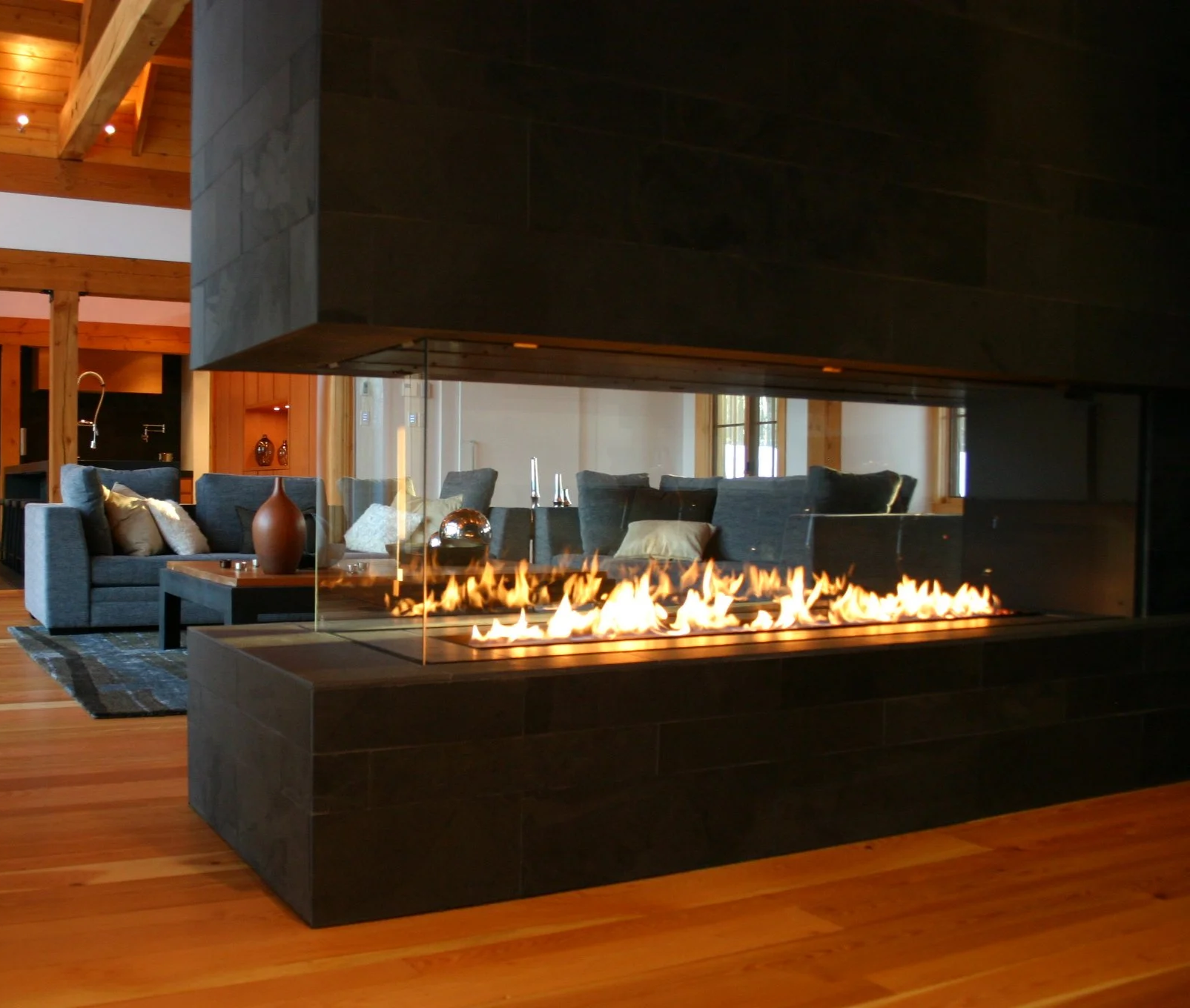 Custom fireplace