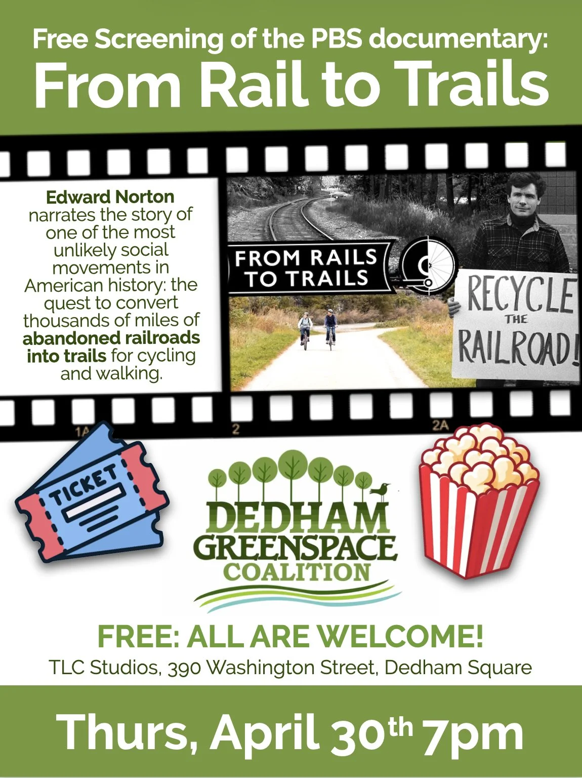 Monthly Meeting: From Rails to Trails Movie Screening