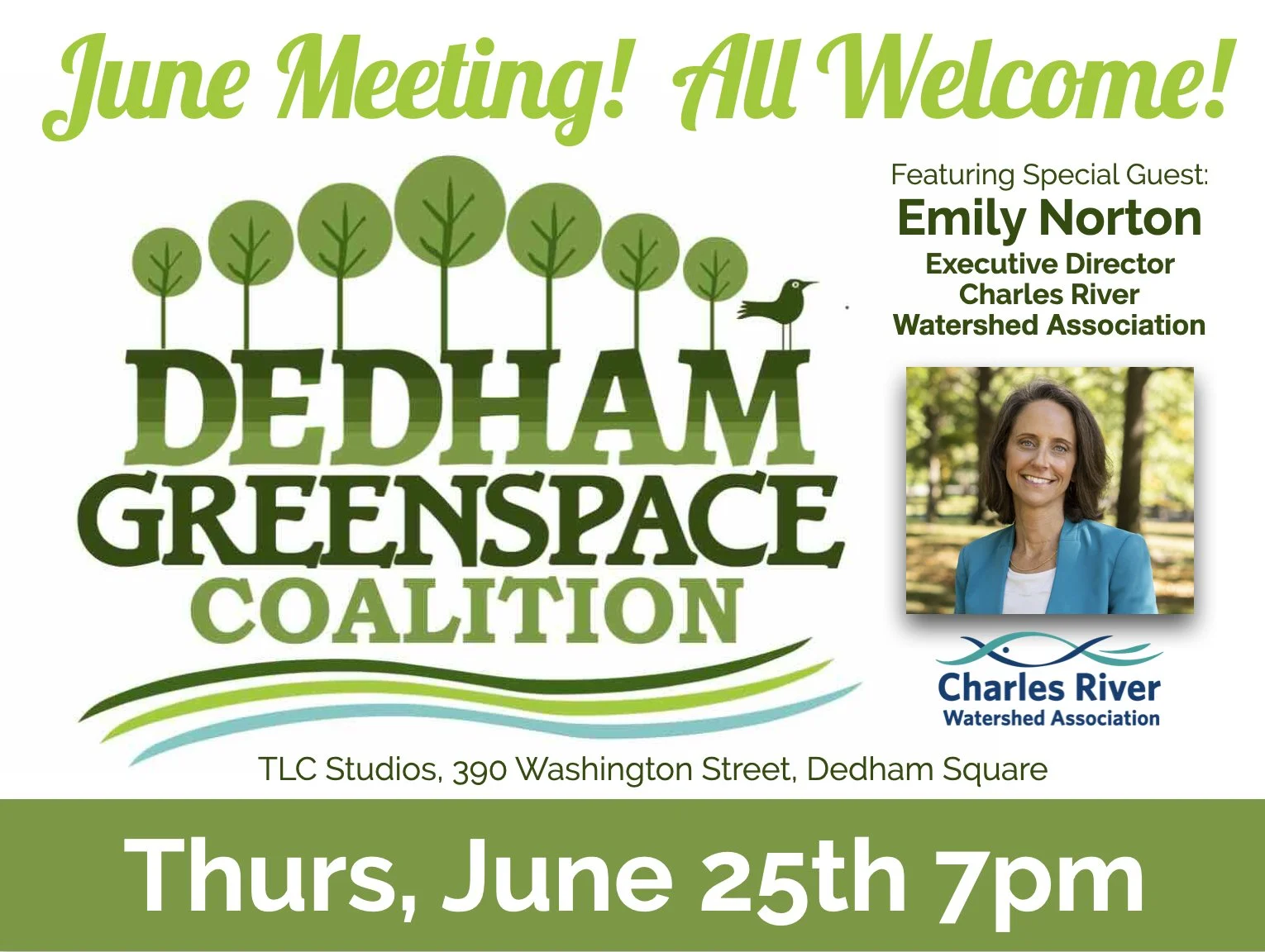 Dedham Greenspace: June Monthly Meeting 