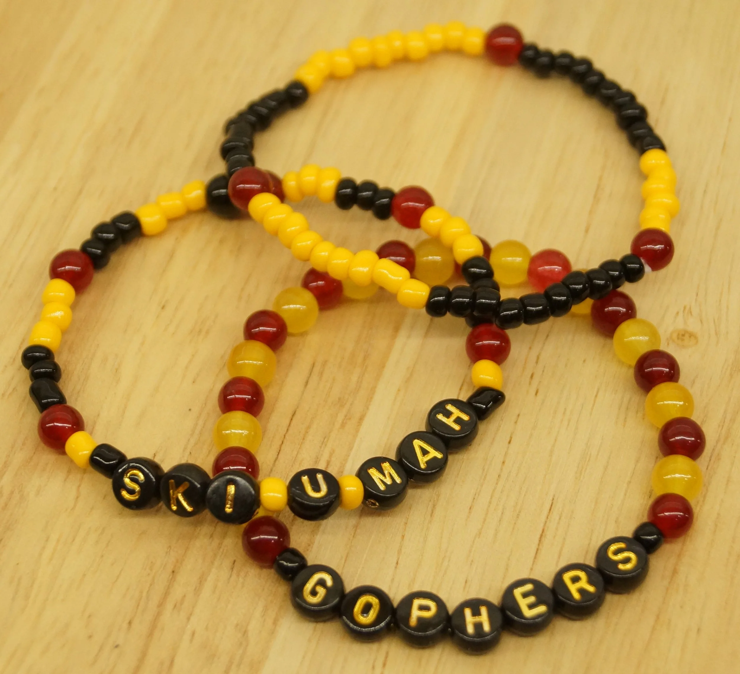 University of Minnesota "Gophers" Team Spirit Bracelet Stack