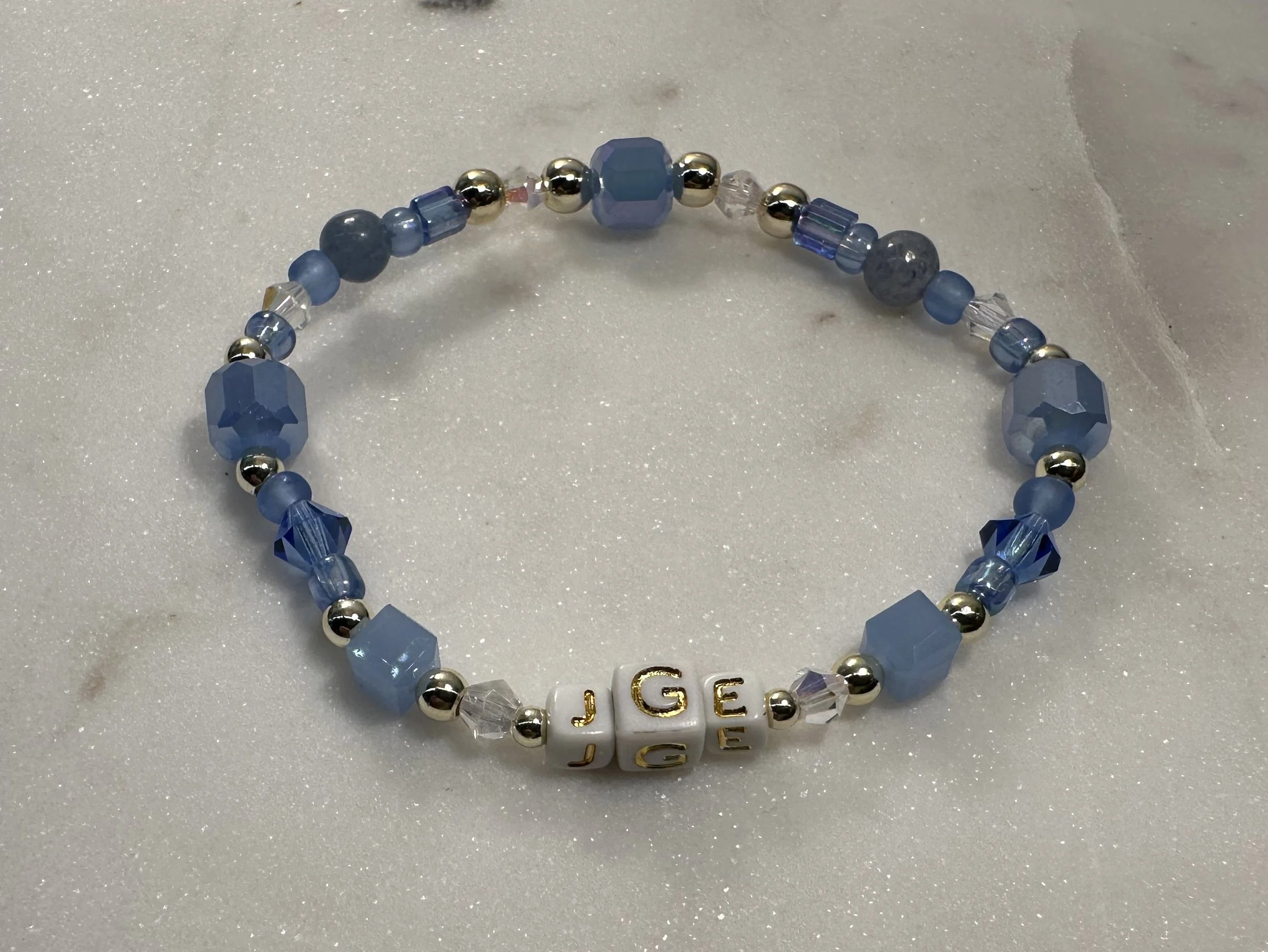 Monogrammed Bracelet, Single Strand - Style 3