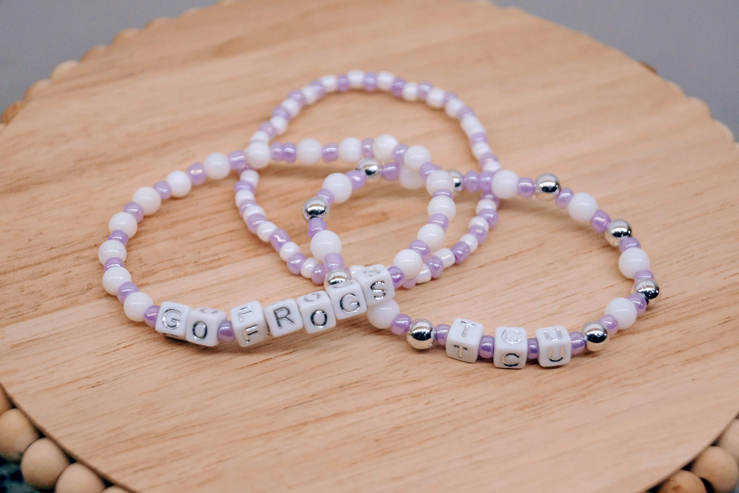 TCU Frogs Team Spirit Bracelet Stack
