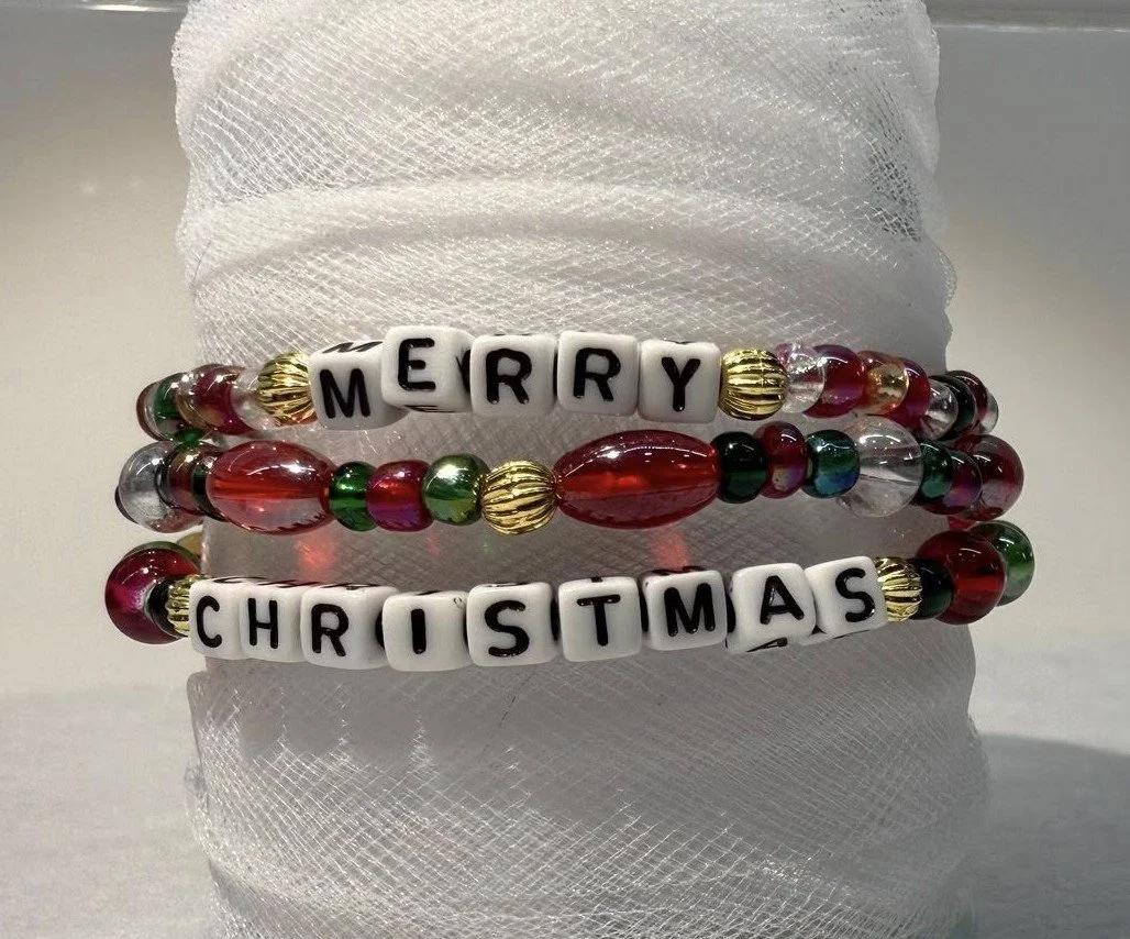 "Merry Christmas" Bracelet Stack