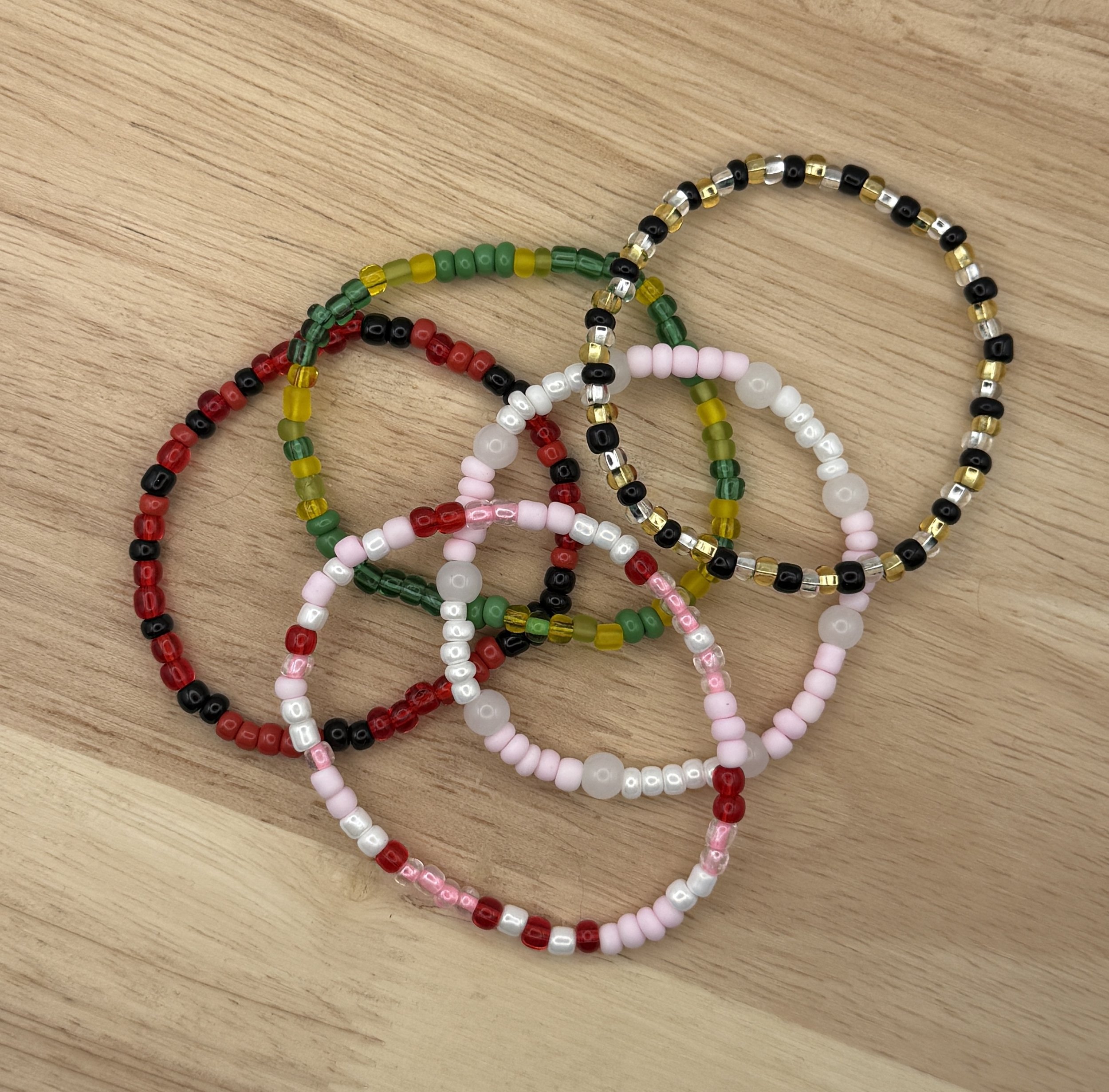 Splash Color Bracelets, Single Strand