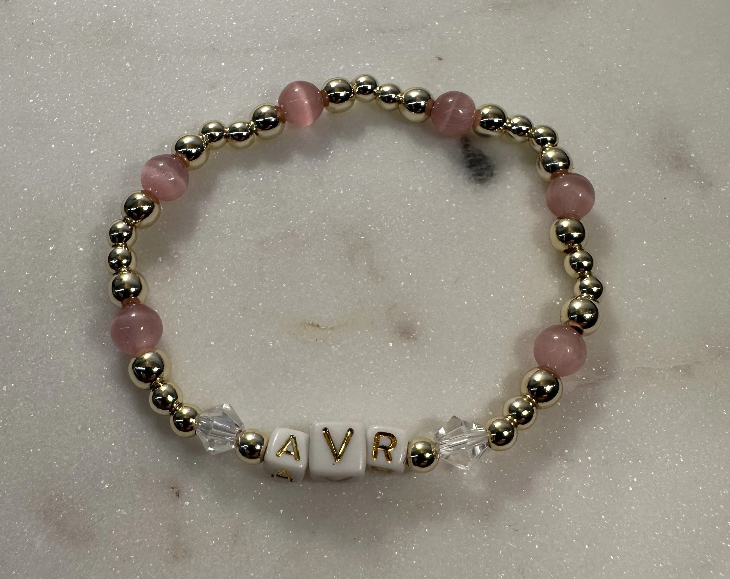 Monogrammed Bracelet, Single Strand - Style 2