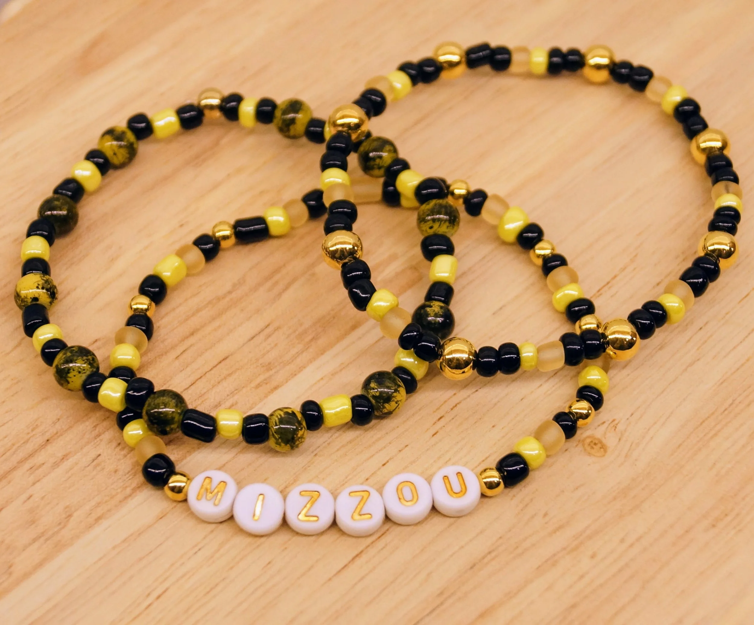 University of Missouri "Mizzou" Team Spirit Bracelet Stack