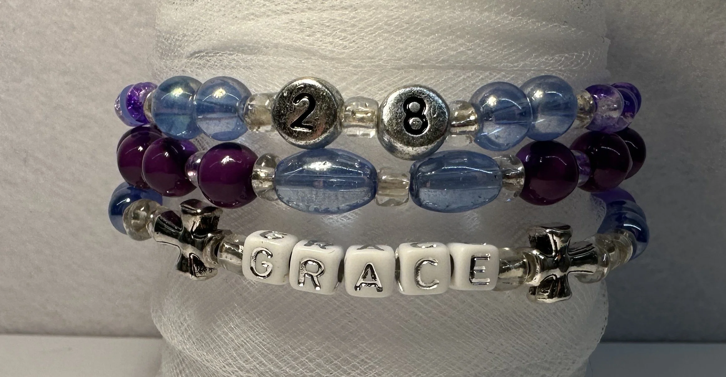 "Grace" Ephesians 2:8 Bracelet Stack