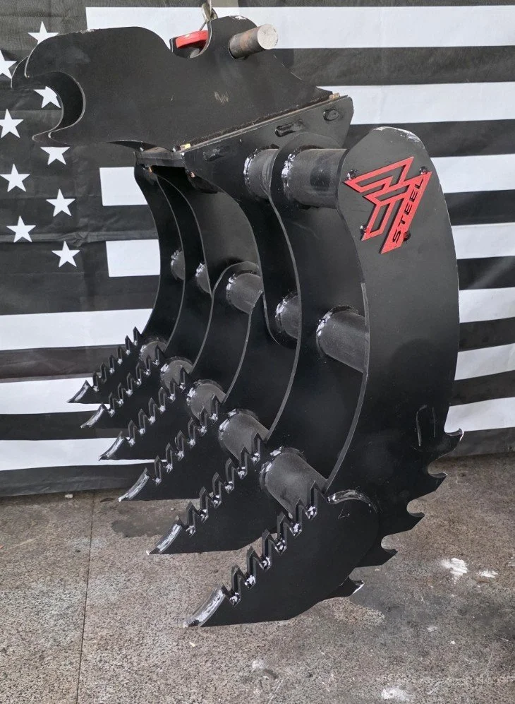 Heavy-Duty Excavator Root Rake – 20K Rated