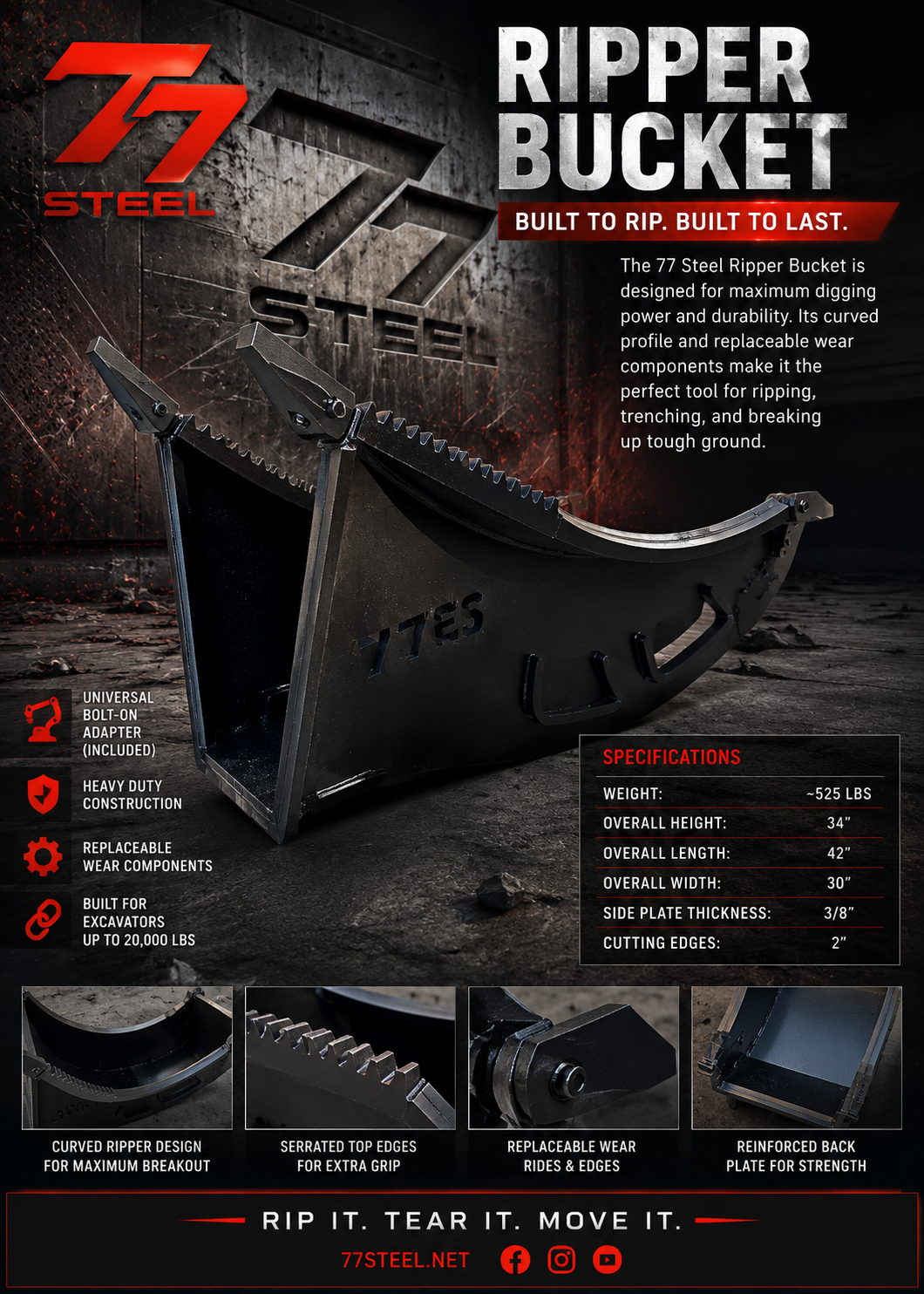 Combination Ripper Bucket