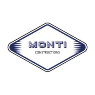Logo for Monti Constructions featuring a diamond shape with bold text