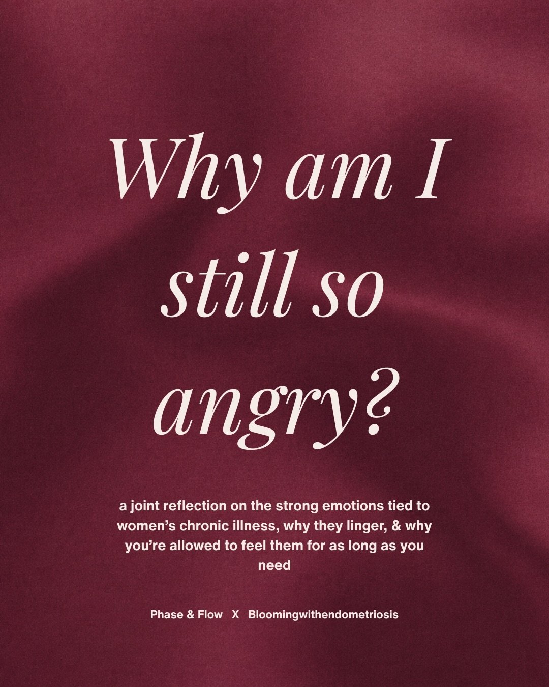 Female chronic illness can carry so much more than physical pain.

Sometimes it&rsquo;s grief. Sometimes exhaustion. Sometimes resentment at how long it took to be heard. And sometimes it&rsquo;s anger that lingers long after the appointment ends.

T
