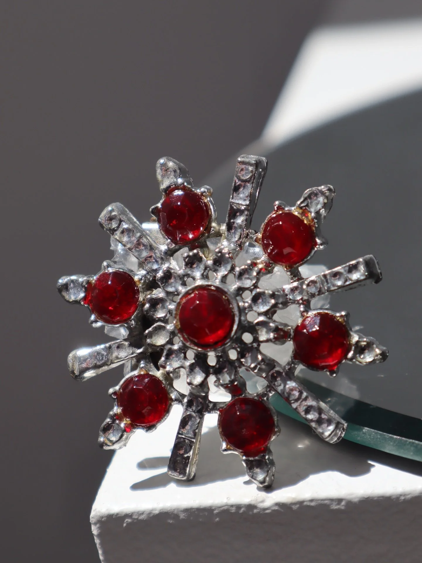 The Evangelist brooch.
Cast silver. Raw beauty. Vivid red.
Catch the light at every angle.

#brooch
#vintagebrooch
#statementbrooch
#broochstyle
#broochtrend
#vintagejewelry
#retrostyle
#80sfashion
#modernvintage
#boldaccessory
#silverjewelry
#redjew