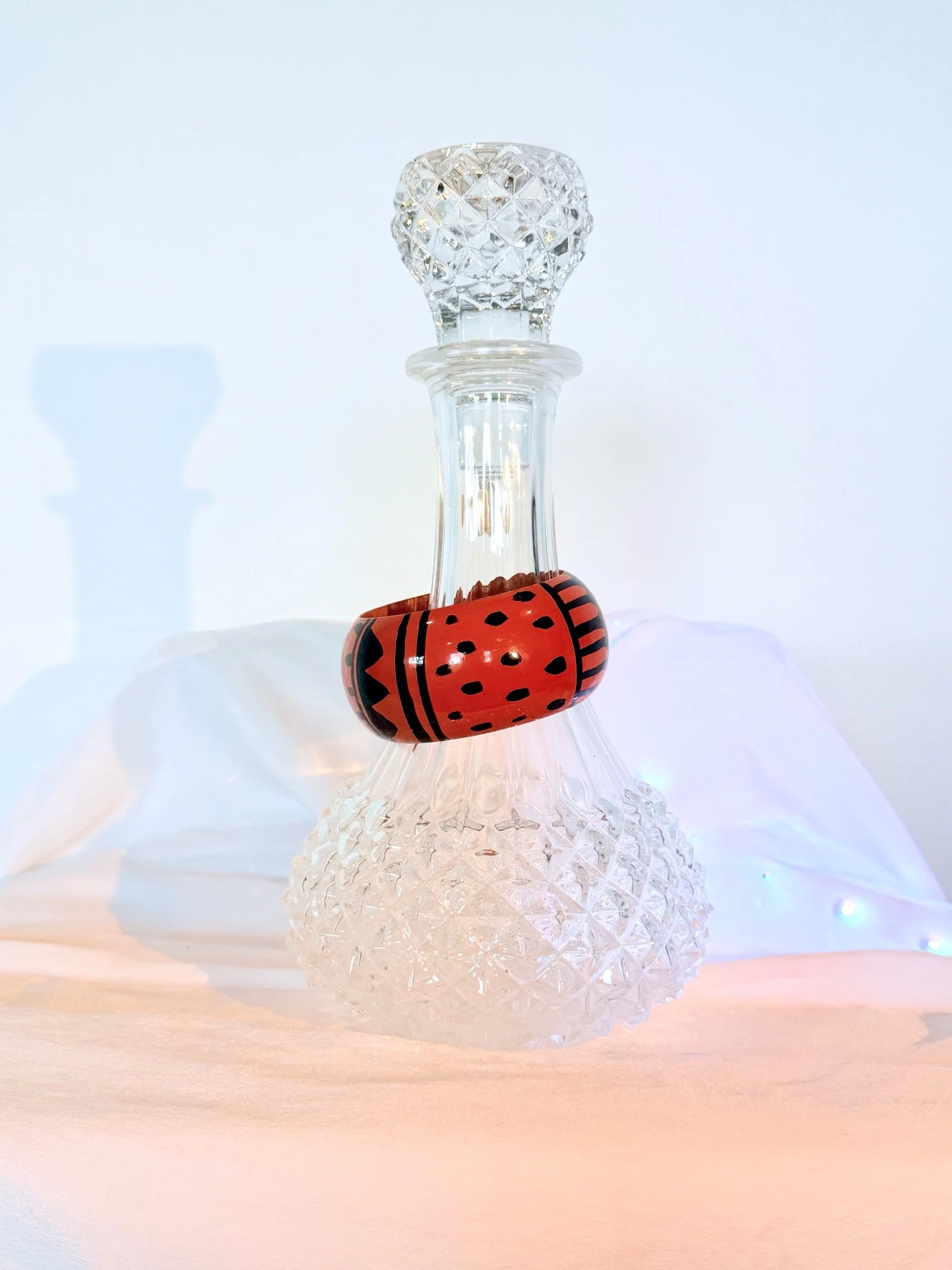 Orange wooden bracelet