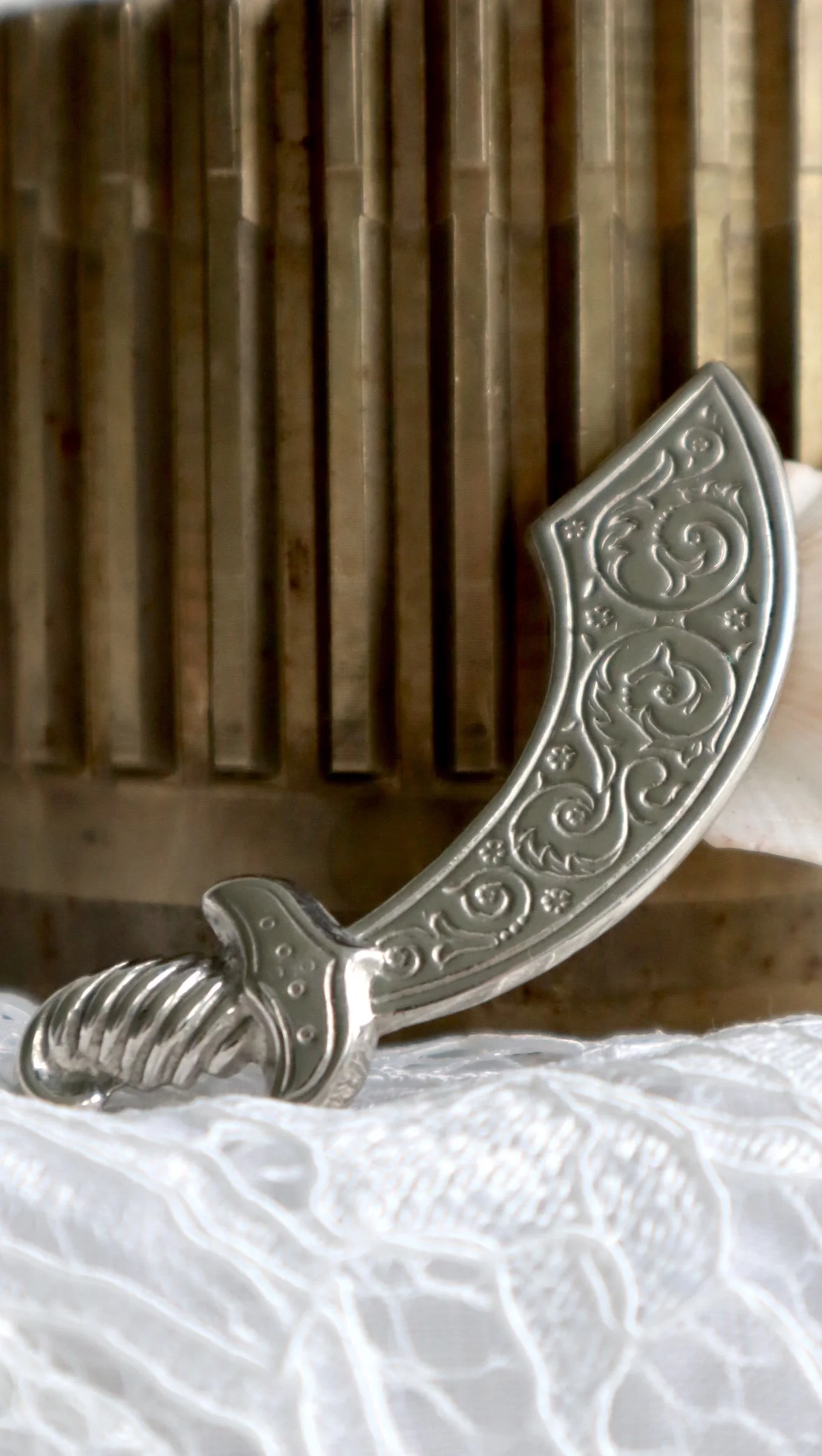 Vintage sword brooch