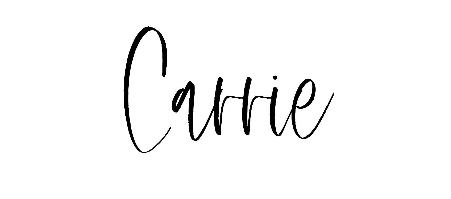 Black handwritten style text that says "carpe" on a white background