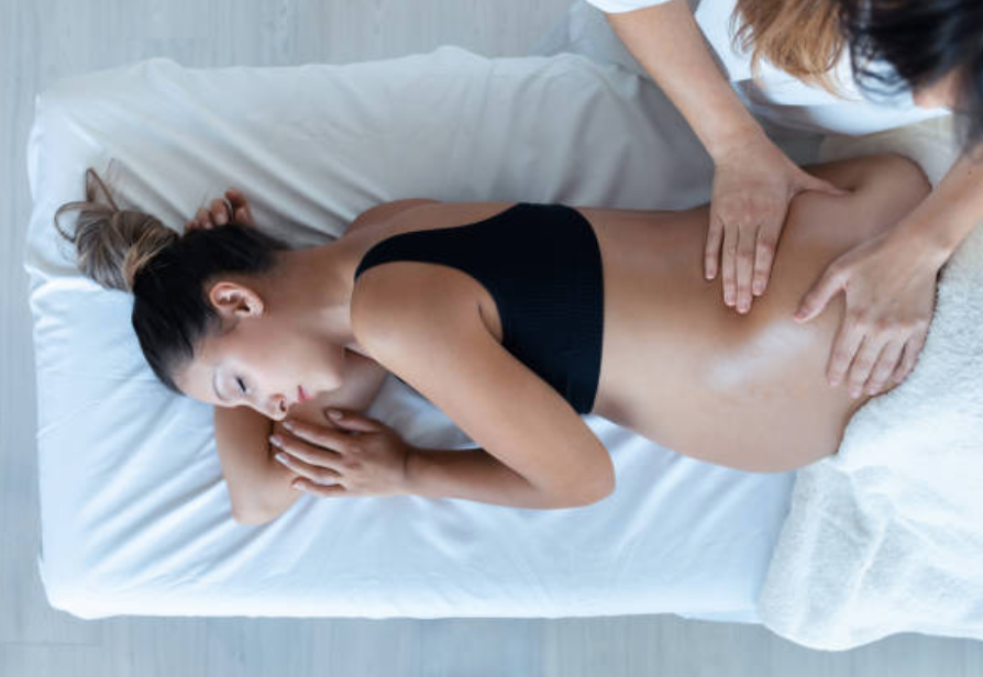 Pregnancy aromatherapy massage treatment for expectant mothers in Exmouth