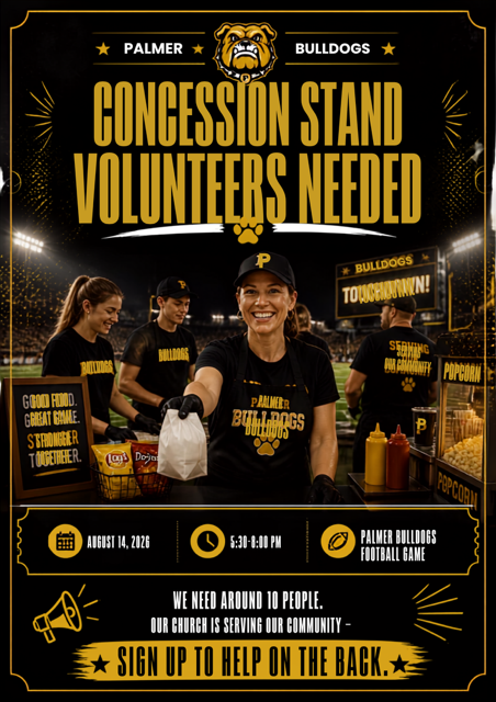 Palmer Football Concession Stand Volunteers