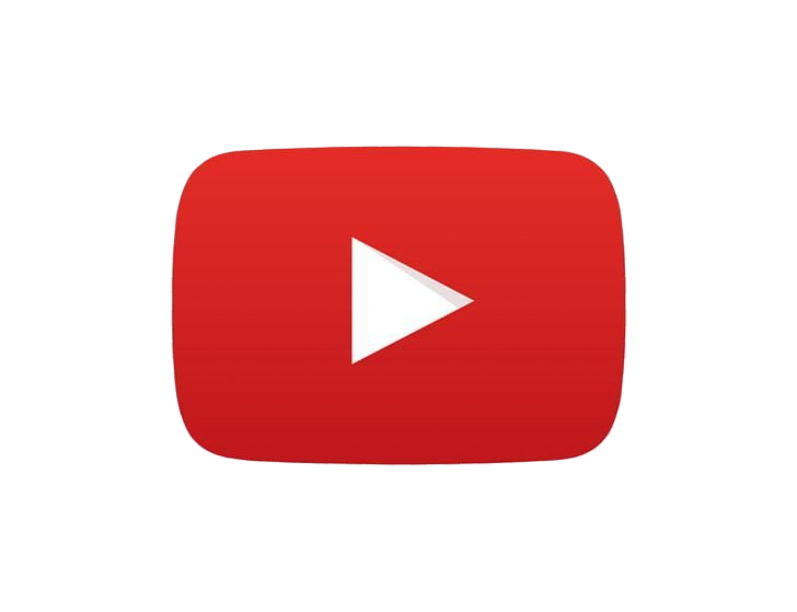 YouTube logo with a red play button icon.