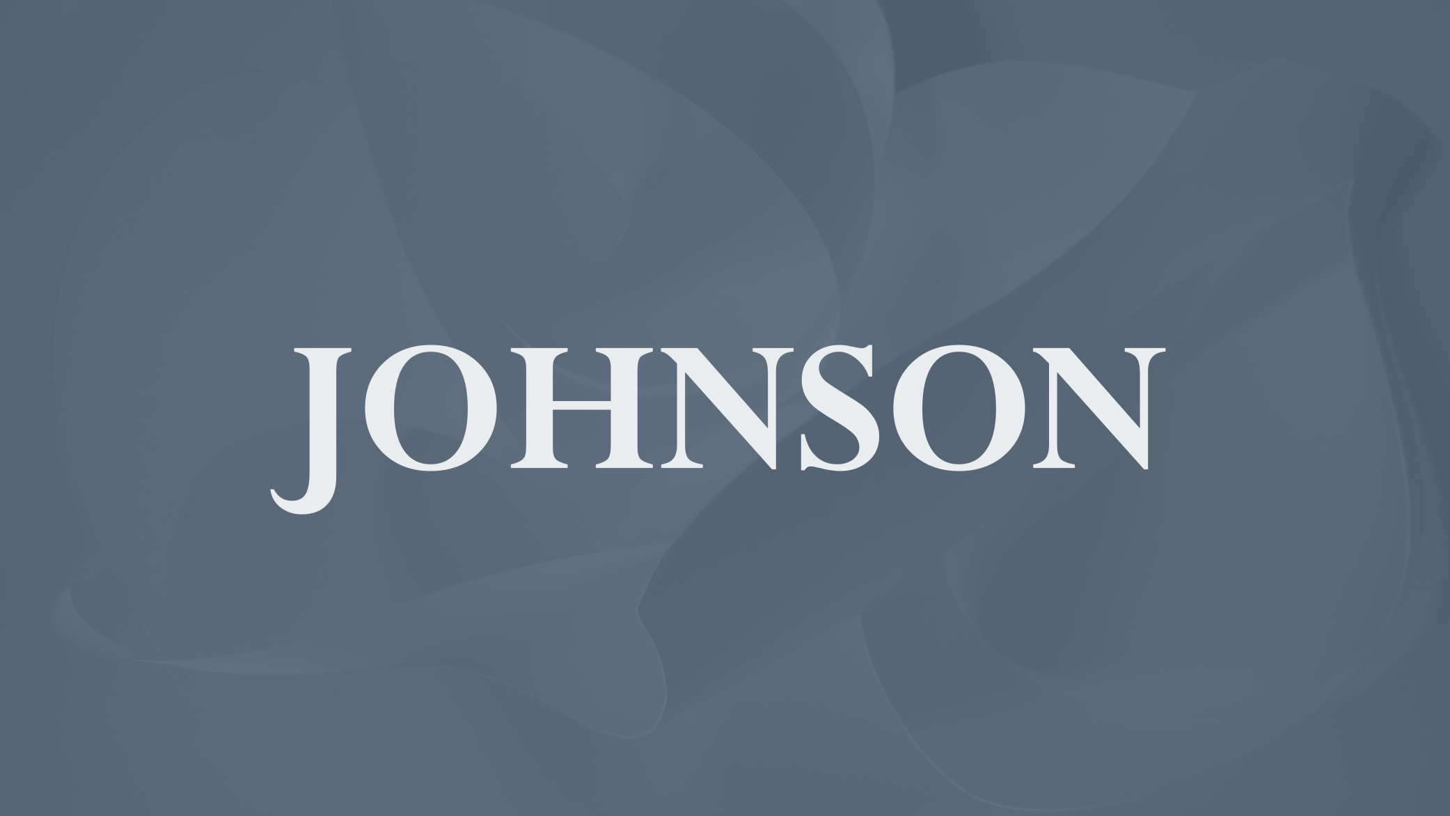 Grey background with white text 'JOHNSON'