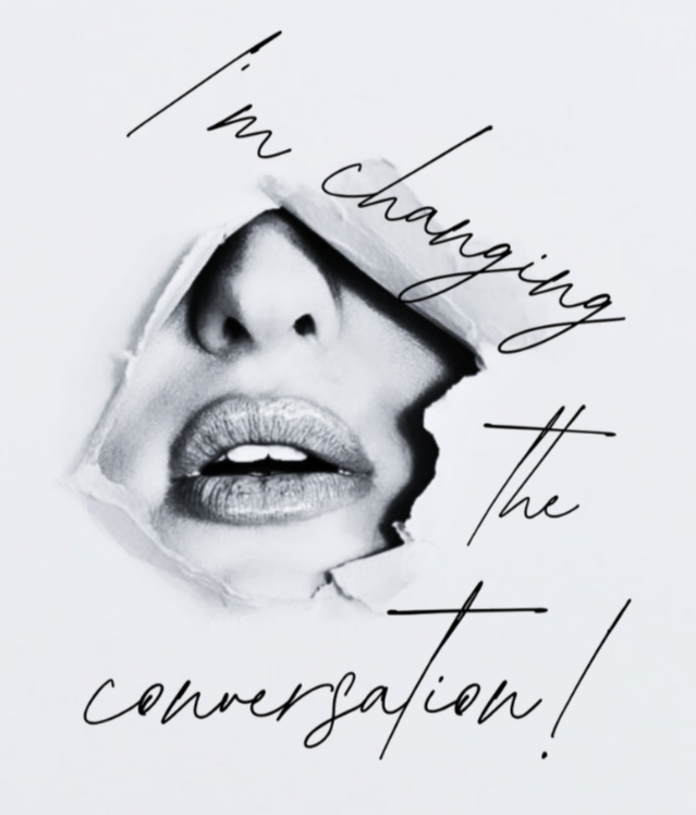 AImage of a mouth with “I’m changing the conversation,” symbolizing a shift away from symptom management to true restoration