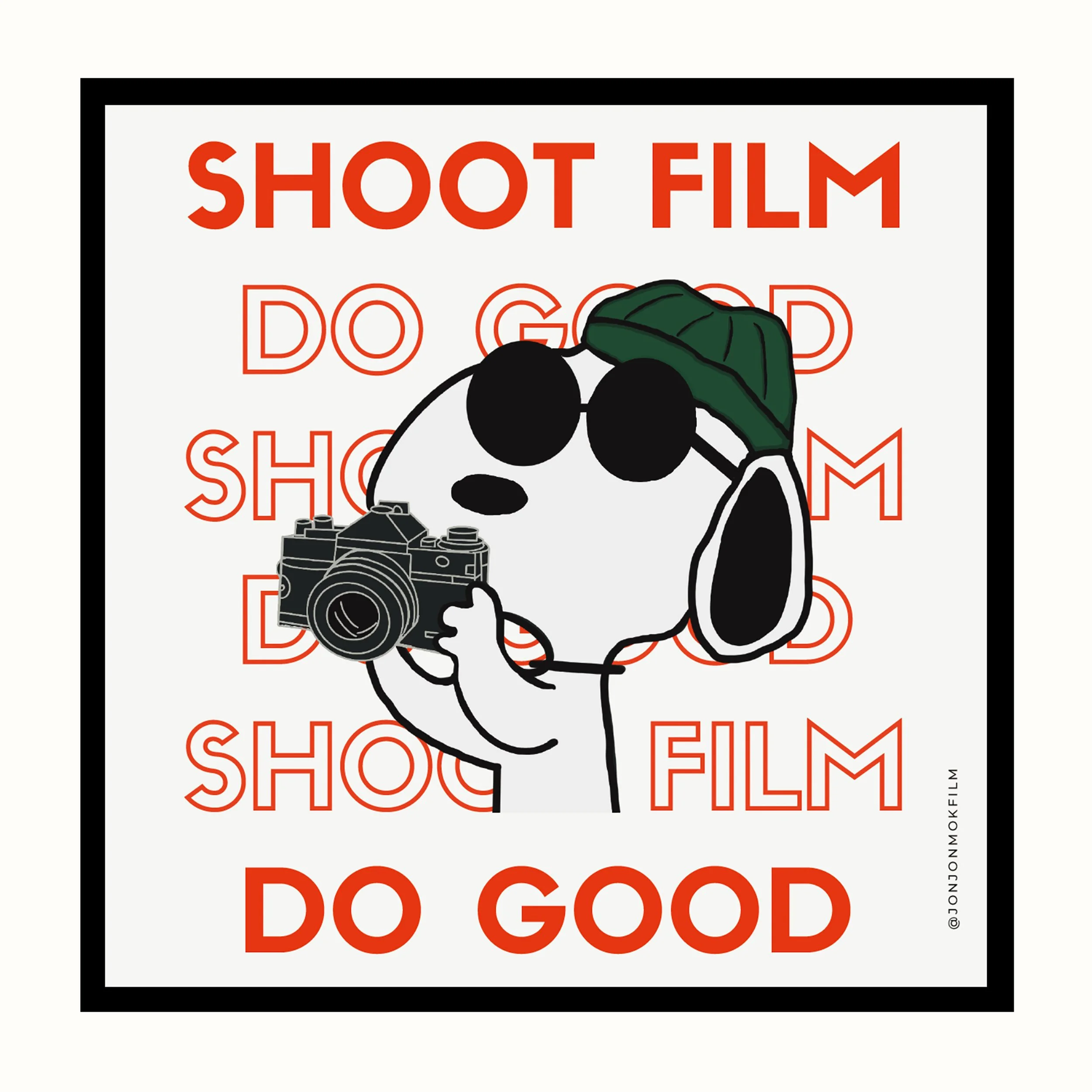 Shoot Film Do Good Snoopy Sticker