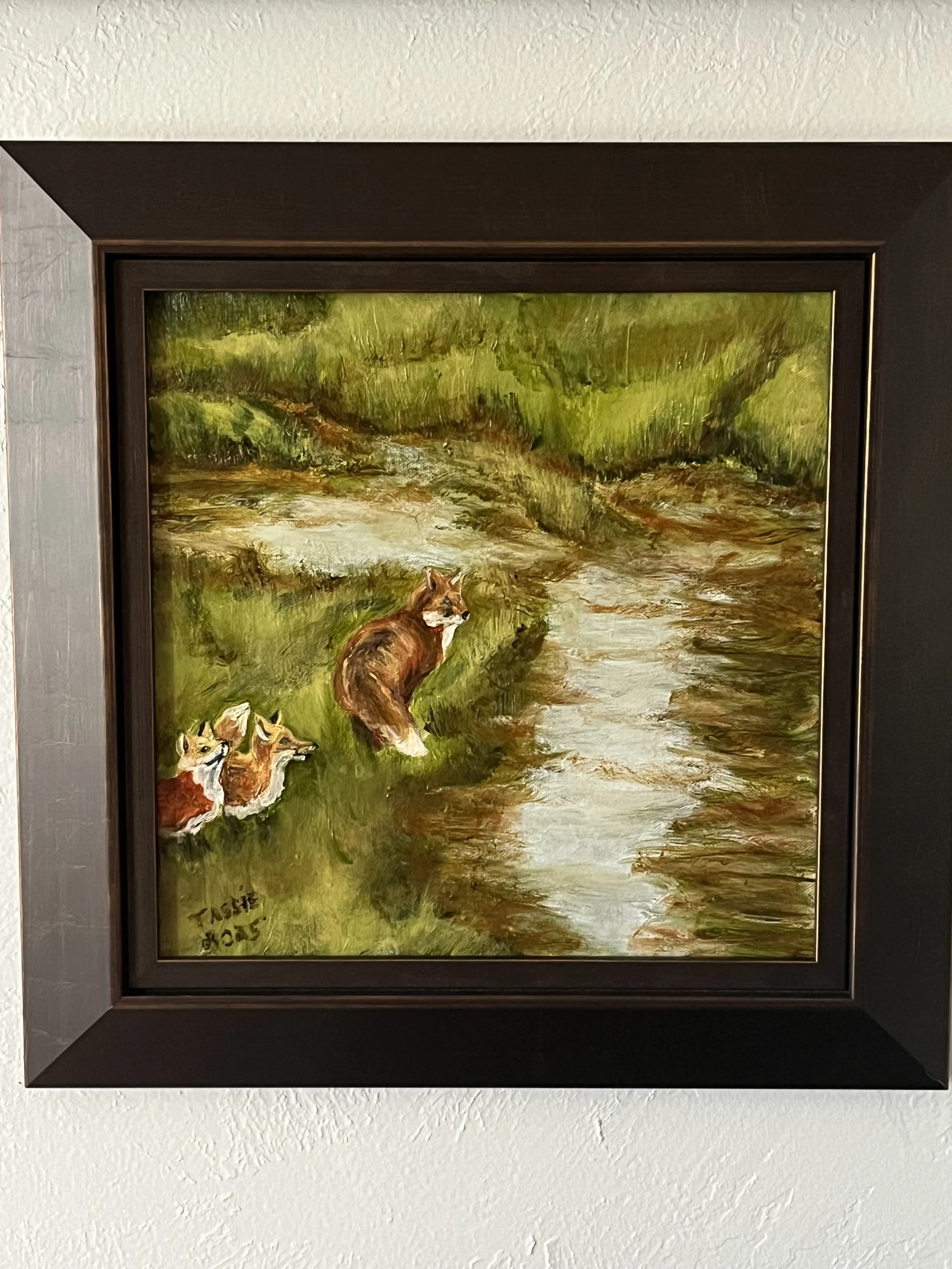 Fox and Cubs, Oil. $225