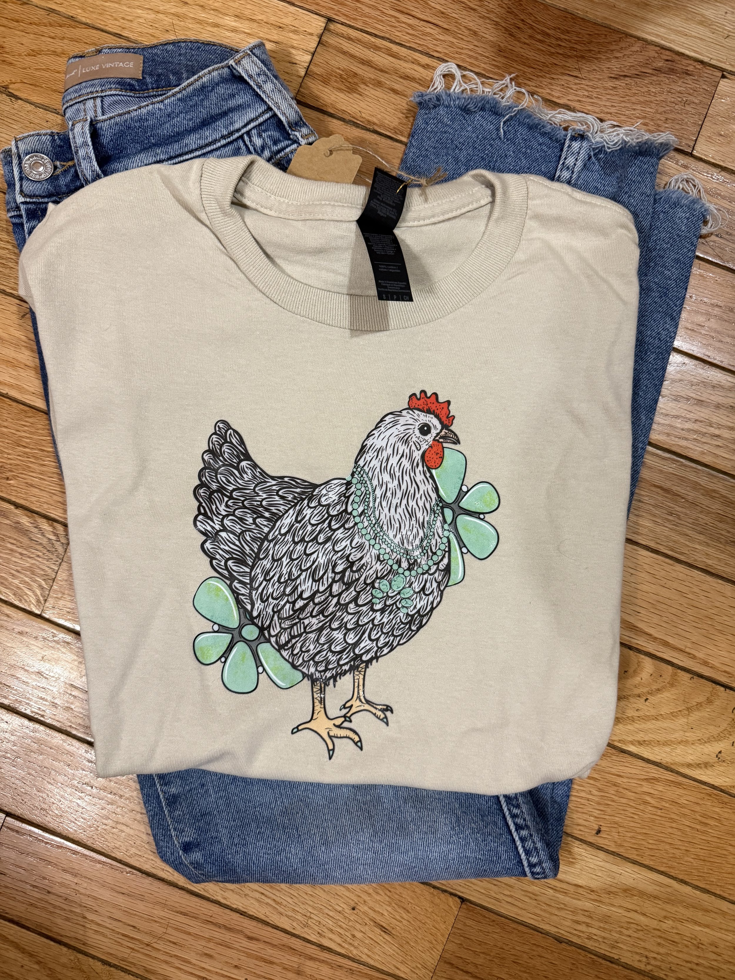 Turquoise Hen Graphic Tee (Copy)