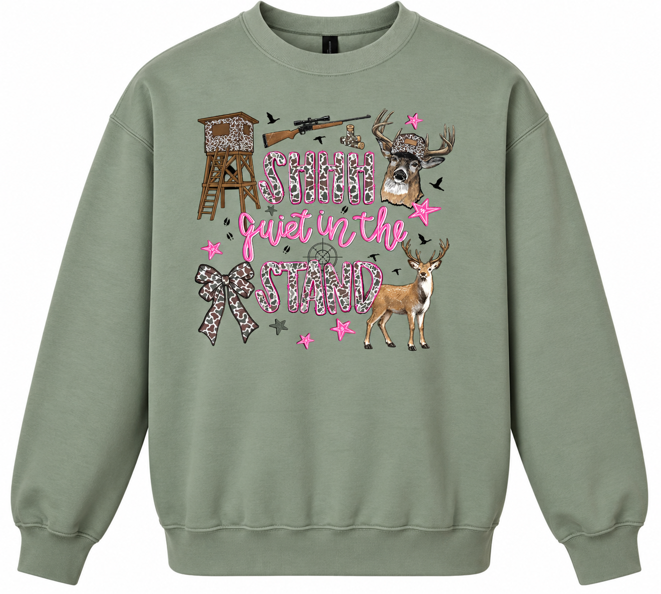 Quiet in the Stand Crewneck 🦌🩷