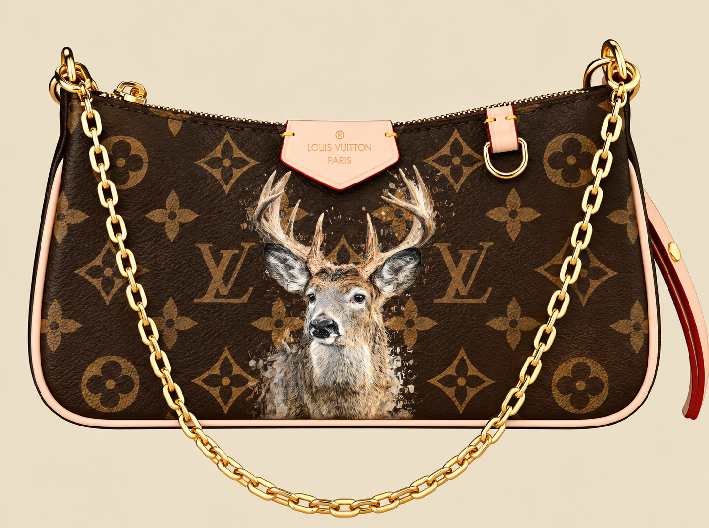 Watercolor Buck Shoulder Bag